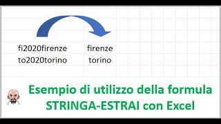 Esempio di utilizzo della formula STRINGA-ESTRAI con Excel