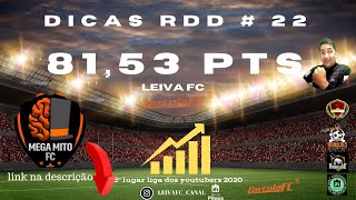 MITADA 81,53 PTs E SUBINDO NAS MÉDIAS!!! CARTOLA FC RDD #22