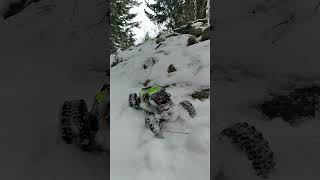 Snow wheeling in a 1/24 scale R/C?? Pounding some snow with an Axial scx24 Buggy,,