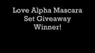 Love Alpha Mascara Giveaway Winner