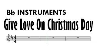 Give Love On Christmas Day Bb Instruments Sheet Music Backing Track Partitura Jackson 5