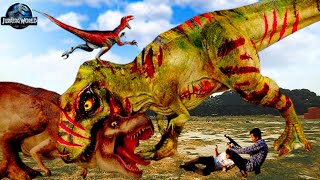 Dainosaurs attack real life hd video || trex chase gun figth video || jurassic world fan movie