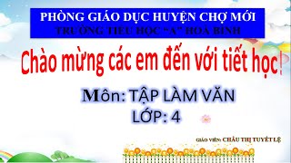 Luyện tập miêu tả đồ vật - Tập làm văn 4