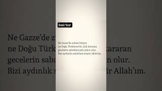 Allahım bizi aydınlığa çıkar🤲#öneçıkar #shorst #kesfet #sessizyazar #dua #gazze #doğutürkistan#yol