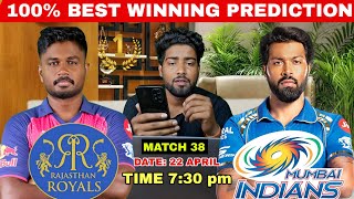 RR vs MI Dream11 Prediction | RR vs MI Dream11 Team | Dream11 | IPL 2024 Match - 38 Prediction