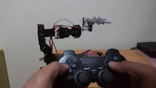 Arduino Robot Arm with Claw 6DOF: Controlled using PS2 Wireless Controller