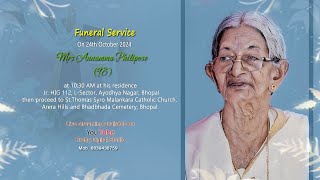 Mrs Annamma Philipose (98)