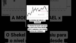 A MOEDA DE ISRAEL x GUERRAO Shekel de Israel caiu para o nível mais fraco desde 2015....