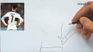 How to draw Cristiano Ronaldo step by step for beginners