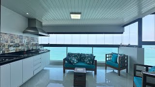 Apartamento Frente Total Mar na Praia das Pitangueiras com Varanda Gourmet