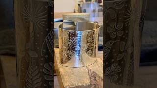 Bottlebee: Making A Sterling Silver Hummingbird Patterned Cuff Bangle