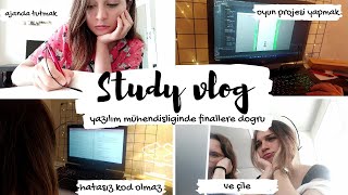 study vlog | finallere giderken 2 gün, oyun projesi yapalım, ajanda tutmak ve çile