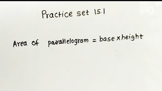 Practice Set 15.1 ll Area ll Class 8