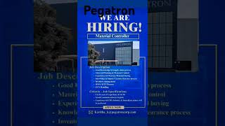 #pegatron#hiring#latest#job#share#resume#material#controller#boat#trainee#chennai#ems#iphone#company