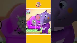 Uvas Fofas Pulando na Cama! 🍇 Música de Frutas #shorts #frutas #musicainfantil #kentoelefante