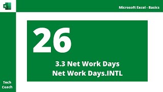 NetWorkDays Function in Excel | NetWorkDays.INTL Function in Excel