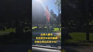 加拿大墓地/百年墓碑/你敢在旁边买房吗？