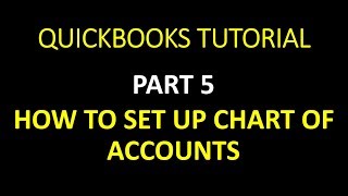 How to set up charts of Accounts in QuickBooks