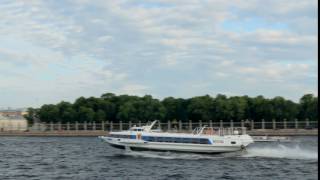 Russia St. Petersburg panorama of the city from the river Neva