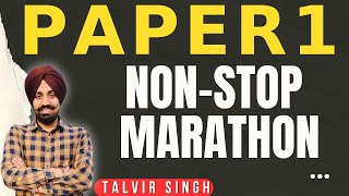 UGC NET 2024 - PAPER 1 II NON-STOP MARATHON BY TALVIR SINGH