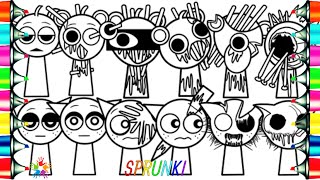 Incredibox SPRUNKI Coloring Pages / Sky & Gray Phases 1 2 3 4 5 6 / NCS Music