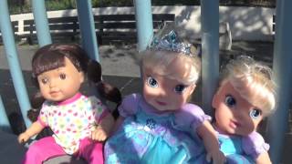 Twin Elsa Princess Babies Mommy an Me Go To the Park Disney Princesses