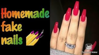 How to make fake nails at home 💅💅