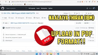 Upload Nalaiya Thiran (IBM) Assignments in PDF Format!!!!