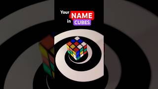 🔄 Rubik’s cube transformation | it could be your NAME! #shorts #tiktok #rubikcube #illusion