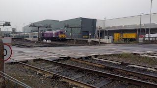 DB 67007 and 67005 'queens messenger" fly through Exeter st David's 16/9/23