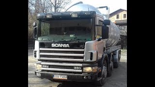 Scania 114G -czyszczenie "wiekowej oczyszczalni" Wywóz szamba - www.beczkawalim.pl