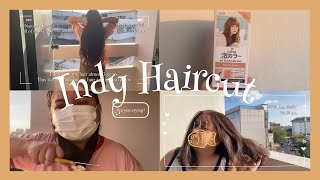 Indy Haircut | ตัดผมเองฉบับอินดี้ (ไม่เน้นเนี้ยบ) ทำสีผม Liese - Milk Tea Brown