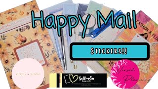 HAPPY MAIL | @kellofaplan VERSEDPLANNING SIMPLYGILDED | NEW STICKER BOOKS