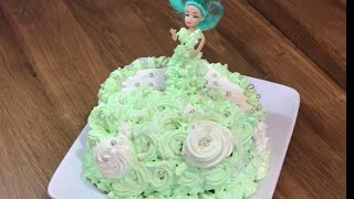 How to make Perfect Cream Cake Recipe, Easy no- fail cake recipe | Doll cake Recipe.