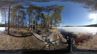 Ultimate Relaxation 360° nature video at Lake Luutalammi