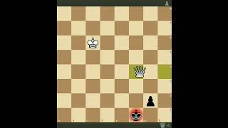 Queen vs 7th rank pawn #chess #kingsacrifice #shorts #queenvspawn #trap