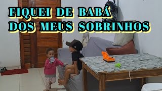 MINHA FAMÍLIA TODA FOI PRA FESTA FIQUEI CUIDADO DOS MEUS SOBRINHOS #rotinadodia