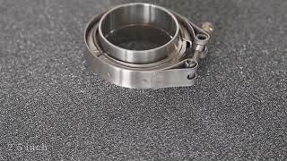 RACING 2.25" 2.5" 2.75" 3" SUS 304 Steel Stainless Exhaust V Band Clamp Flange Kit V-band Vband