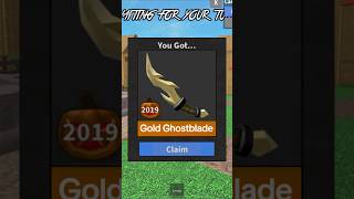 Claiming my Rank #1 Leaderboard Trophy Gold Ghostblade in Roblox Mm2