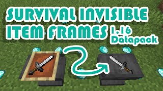 Invisible Item Frames In Survival! (Minecraft Data Pack 1.16+)