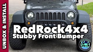 Installing a RedRock4x4 Attack Stubby Front Winch Bumper on a 2016 Jeep Wrangler JK