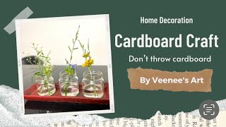 Diy cardboard craft/// decorative art from cardboard |||