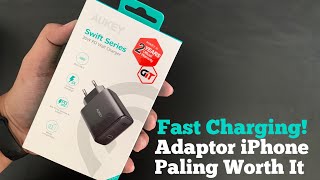 Adaptor iPhone Murah Spesifikasi Mewah (Aukey Fast Charging)