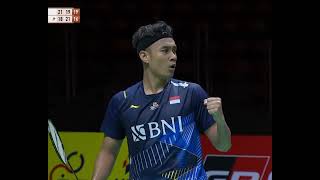 momen seruu Rally match badminton thailand open 2023