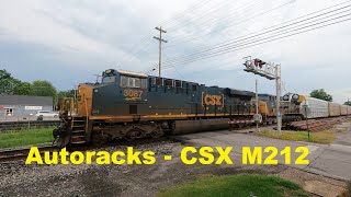 CSX Autorack Train M212 at Pryor Street in Athens