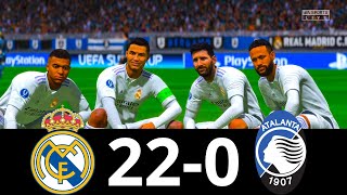 MESSI, RONALDO, MBAPPE, NEYMAR, ALL GOALS | REAL MADRID 22-0 ATALANTA