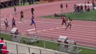 Jamaica's Javon Francis wins 300m in 32.90 ahead of Mylik Kerley At The TCU Relays.