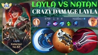 LAYLA VS NATAN❗BUILD ONE SHOT ENEMY DELETE! CRAZY DAMAGE | build top 1 global Layla