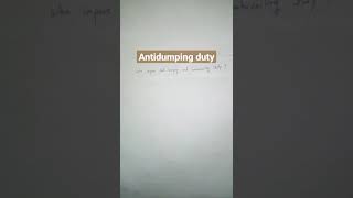 antidumping duty and countervailing duty #shorts #youtubeshorts