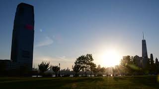 Stunning morning Liberty State Park NJ, natural light 4k resolution.